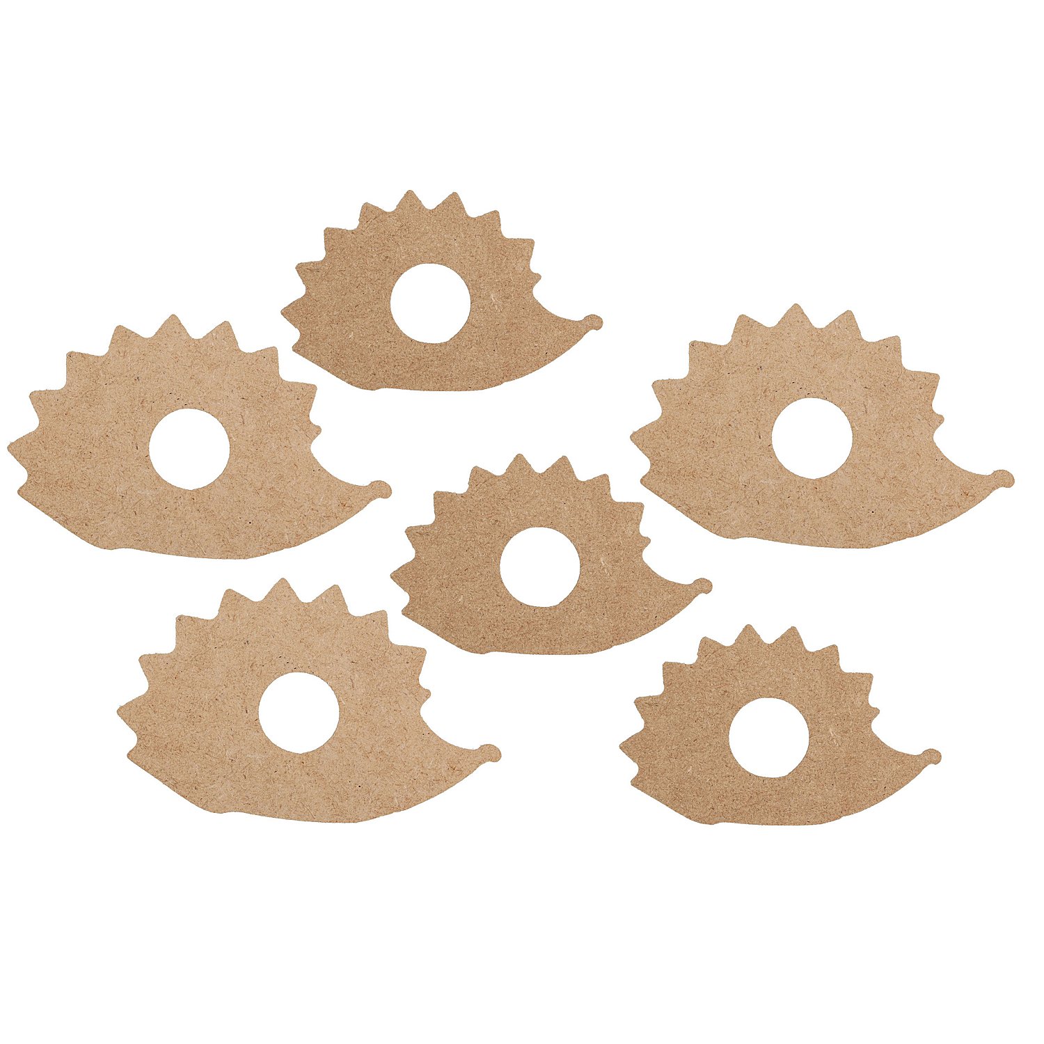 MDF-Igel, 6 Stück