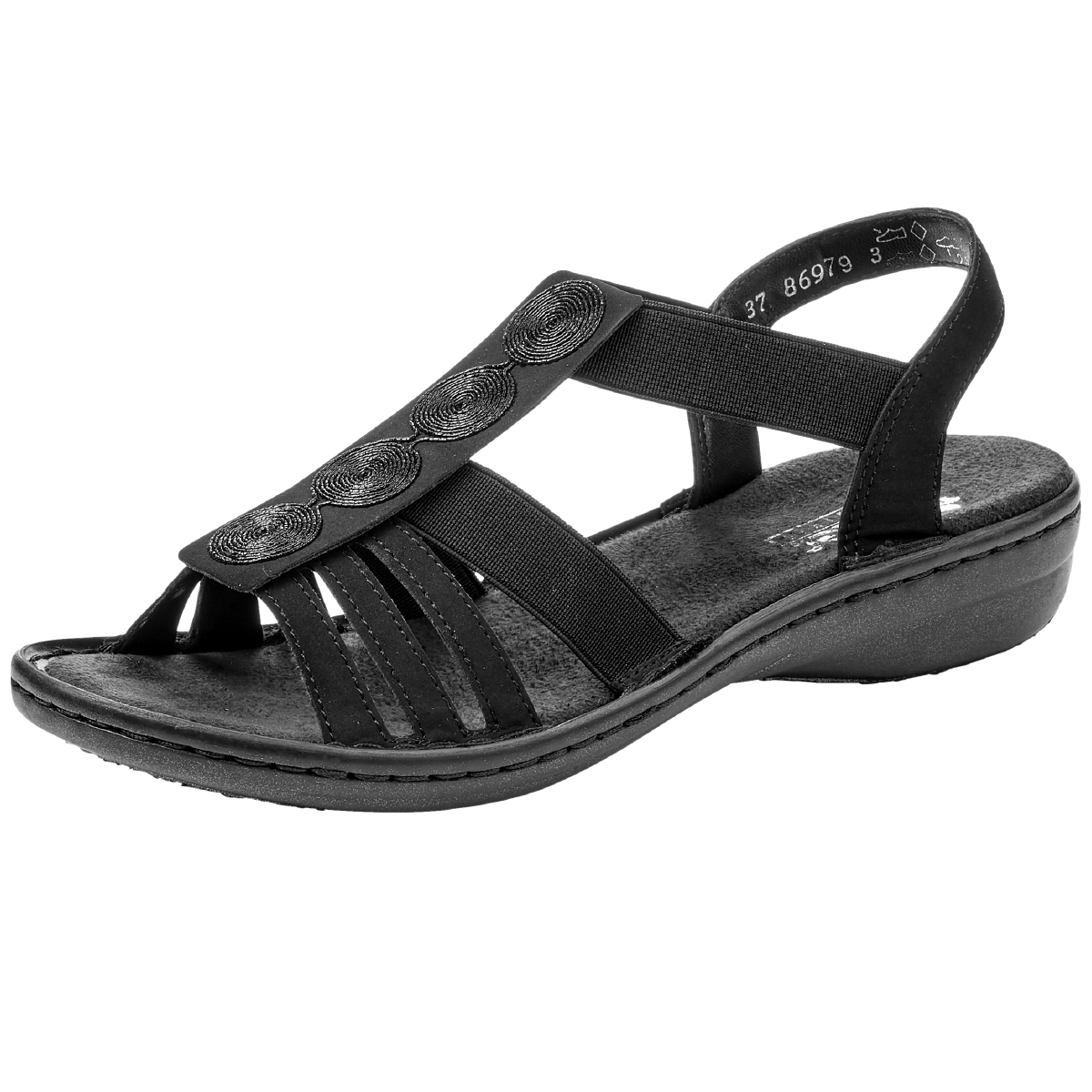 Rieker 60870 Sandale schwarz