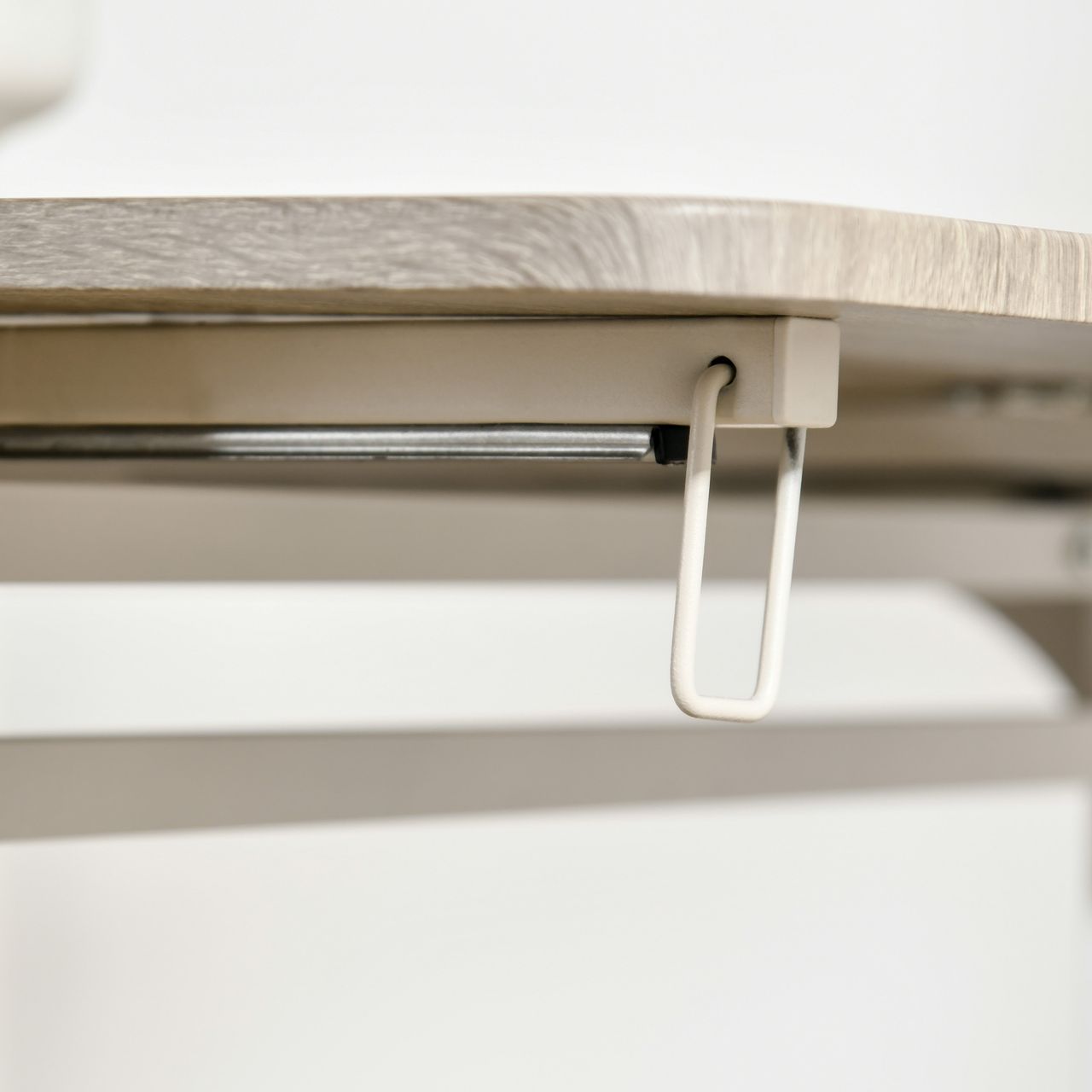 HOMCOM 3 TLG Esszimmergruppe Essgruppe mit 2 Stühlen und 1 Tisch Esstisch Set mit Klappbarer Tischplatte für Küche kleine Raume Stahl MDF Natur Weiß 110 x 70 x 75 cm