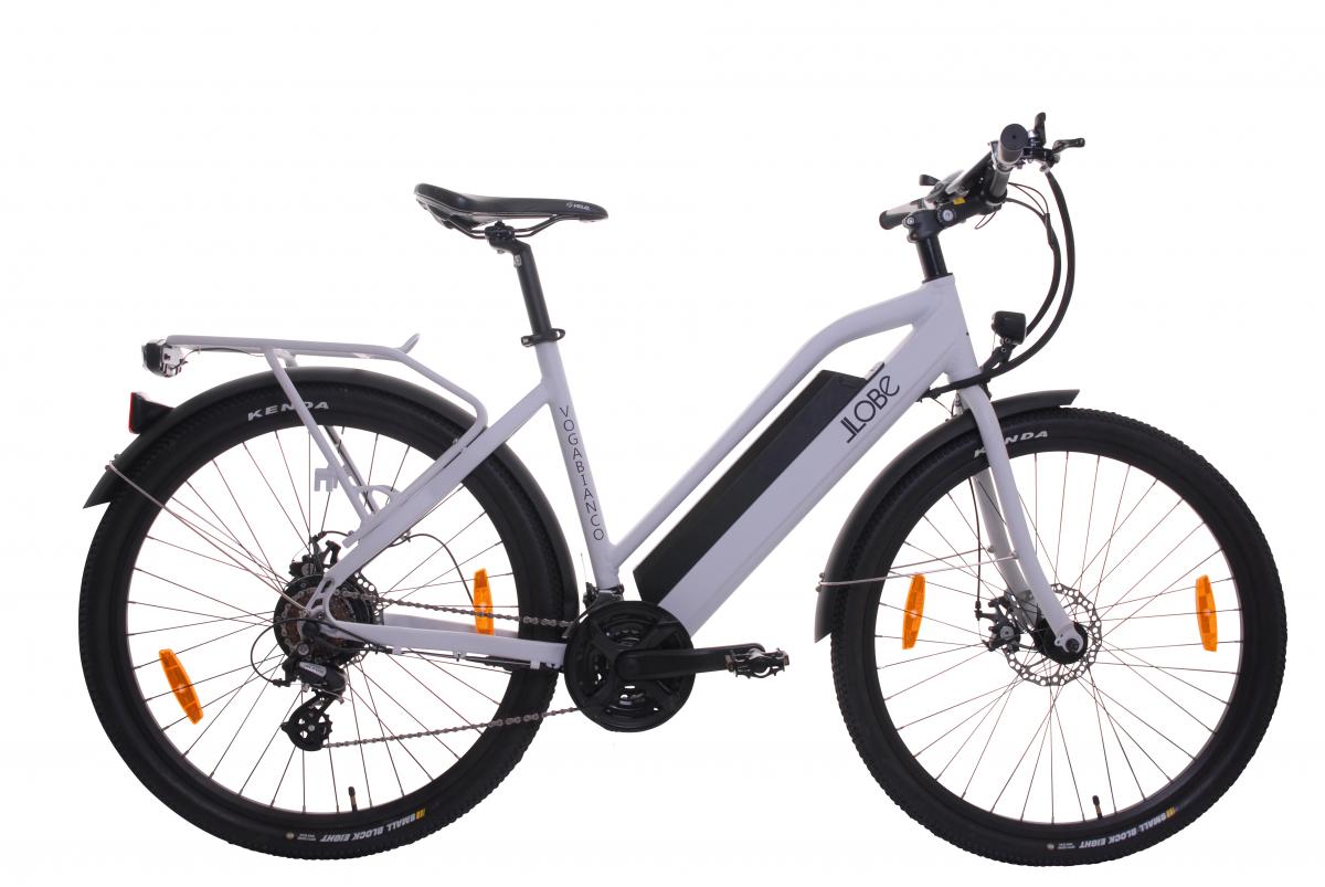 LLobe Voga Bianco Alu Elektro Trekking- Bike 27,5 Zoll 21 Gang Shimano-Altus-Kettenschaltung