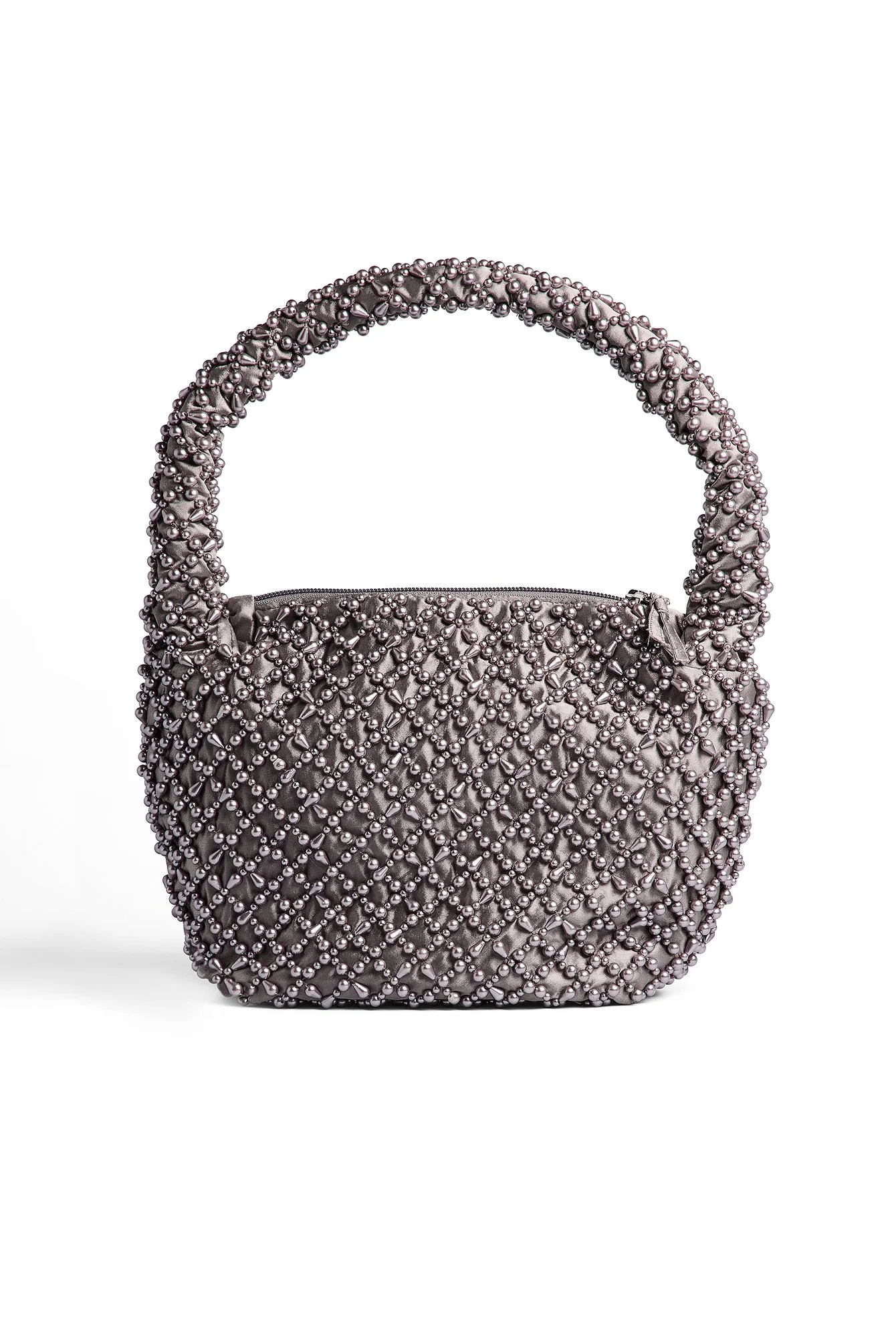 Runde Tasche mit Besatz