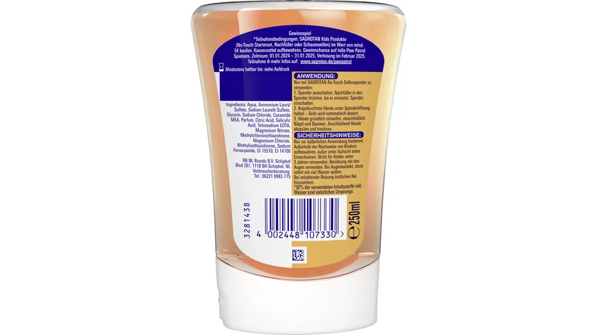 Sagrotan Kids No Touch Nachfüller Flüssigseife Grapefruit 250 ml