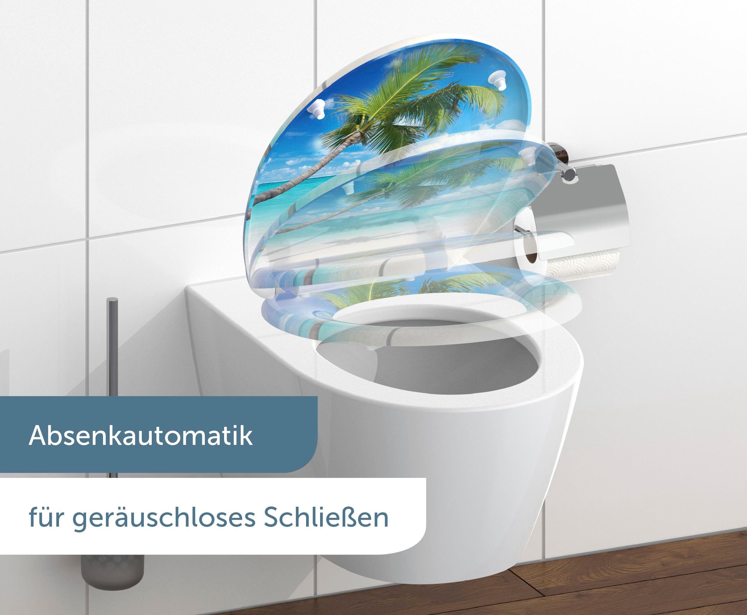 Schütte WC-Sitz CARRIBEAN, Duroplast, mit Absenkautomatik und Schnellverschluss