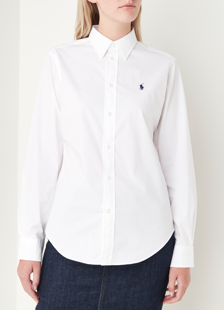 Ralph Lauren  Georgia blouse van stretch katoen