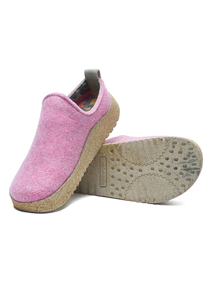 Comfortfusse Hausschuhe in Rosa günstig kaufen