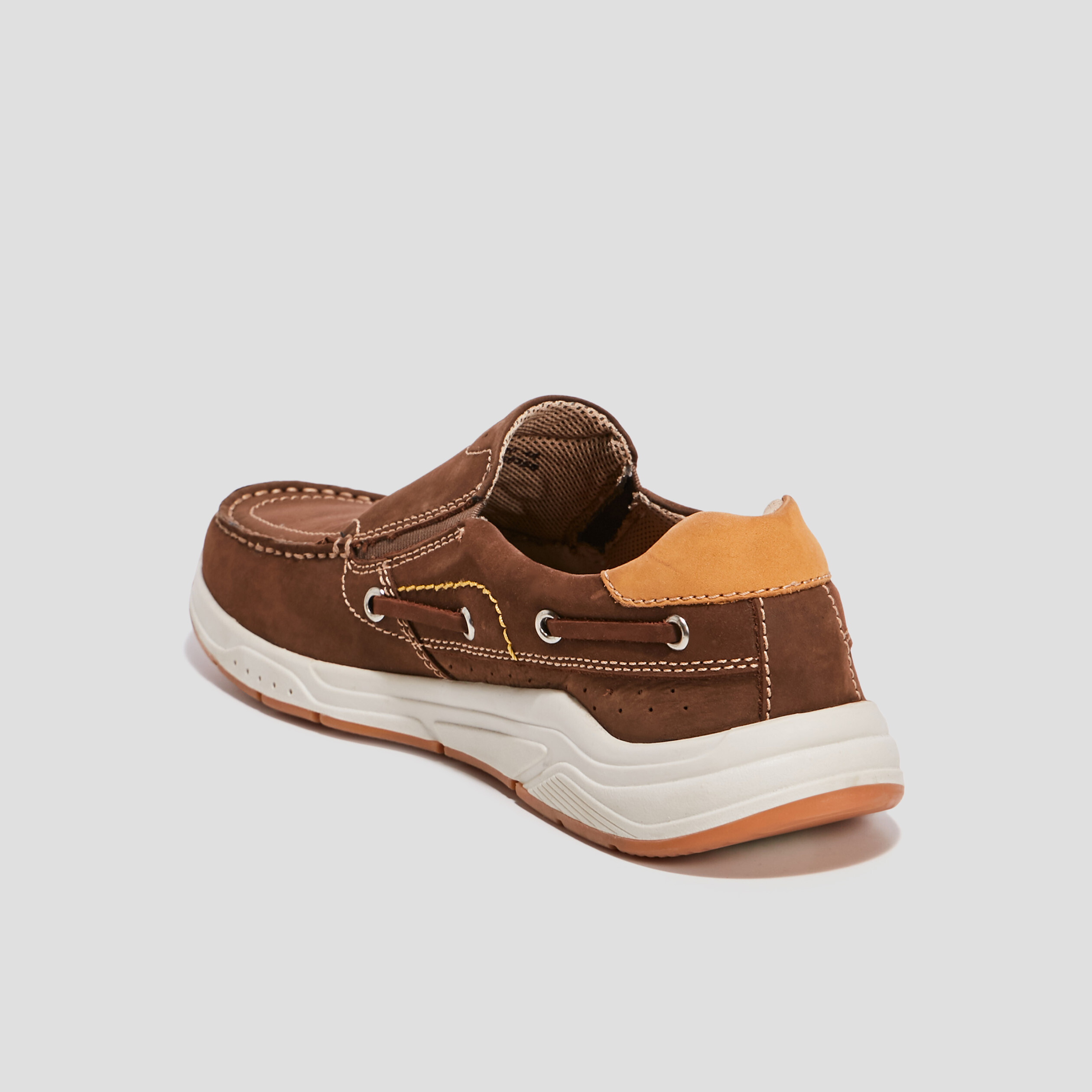 Mocassins en cuir Trappeur marron homme | La Halle