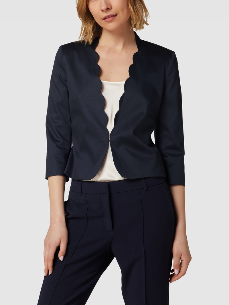 Regular Fit Blazer mit Teilungsnähten in marineblau