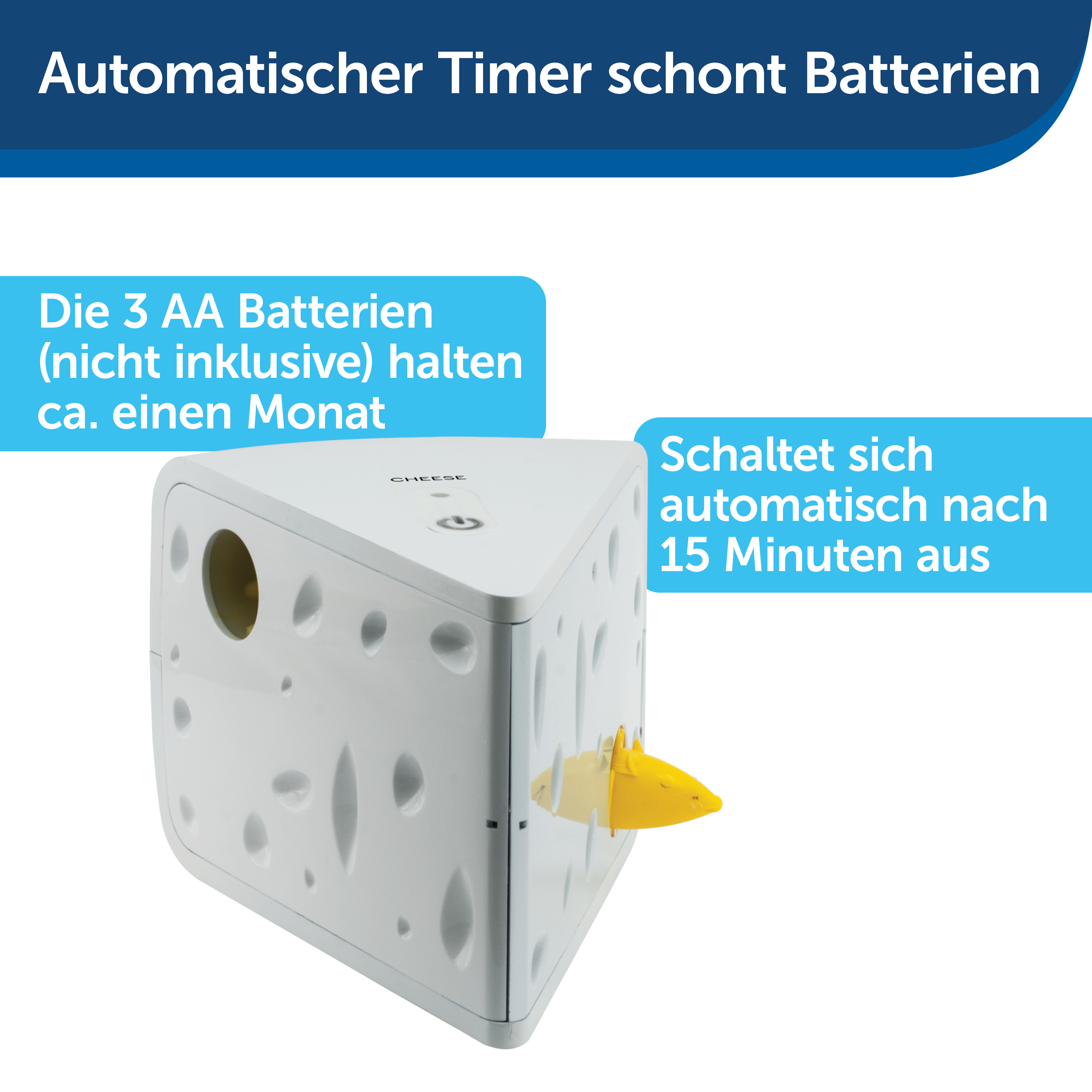 PetSafe Laserpointer & Elektrospielzeug PetSafe Automatisches Katzenspielzeug Cheese