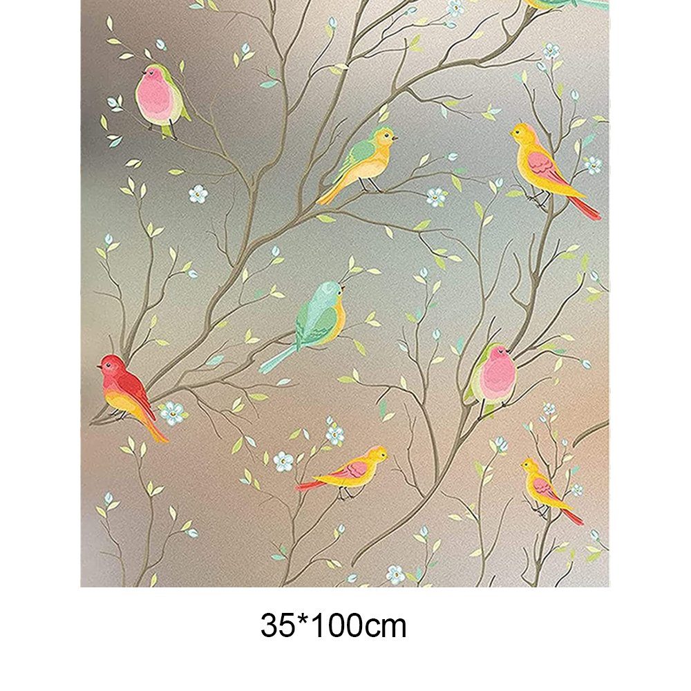Fensterfolie 35x100cm Blickdicht Sichtschutzfolie, Statisch Haftend Milchglasfolie, Einemgeld