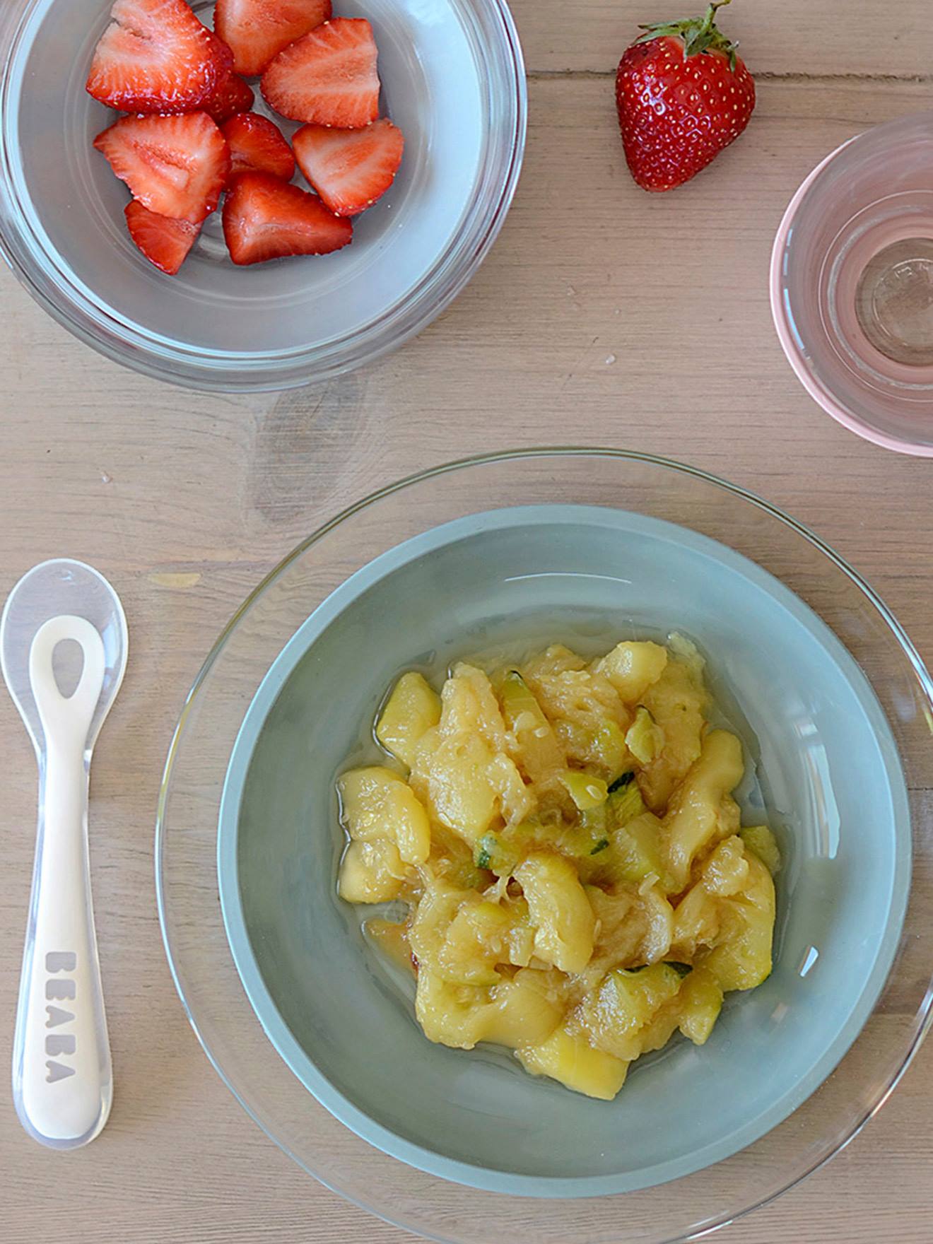 Coffret repas en verre BEABA X DURALEX bleu
