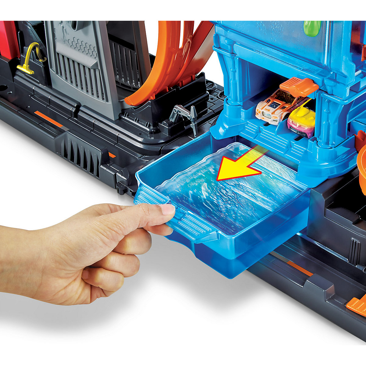 Hot Wheels City Color Reveal Autowaschanlage, inkl. 1 Farbwechsel-Spielzeugauto