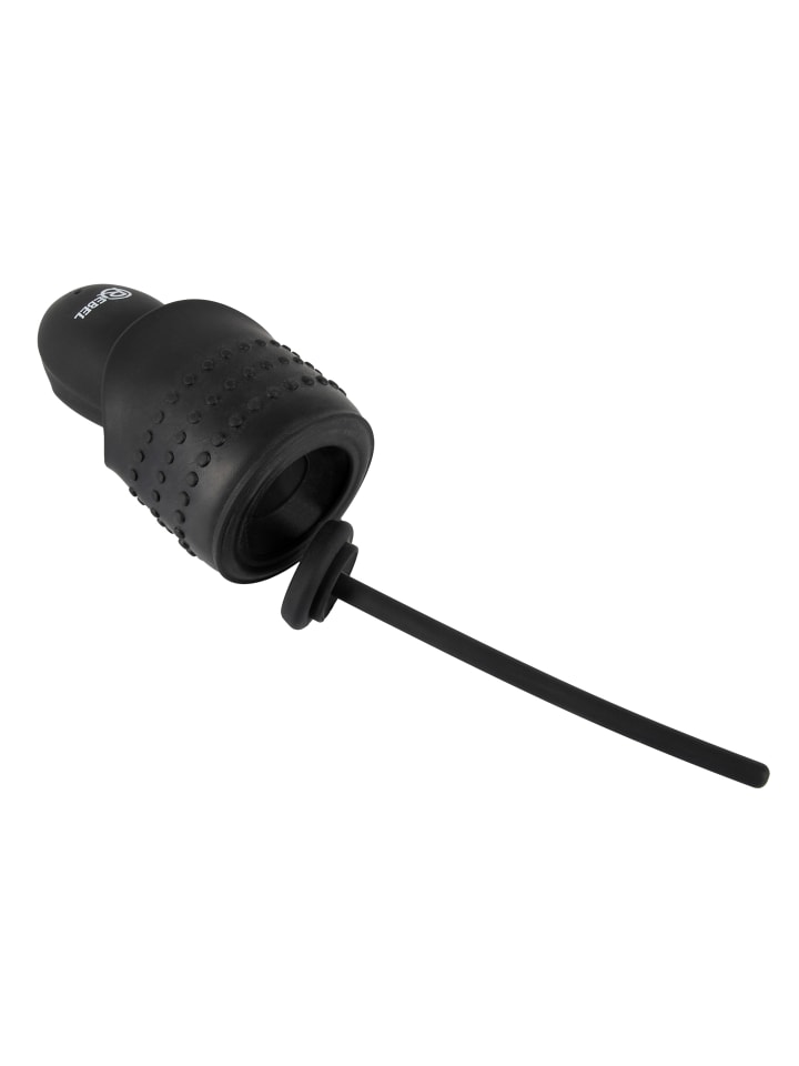 Rebel Masturbator mit Vibration Glans Masturbator with 3 attachable Dilators in schwarz günstig kaufen 14 cm