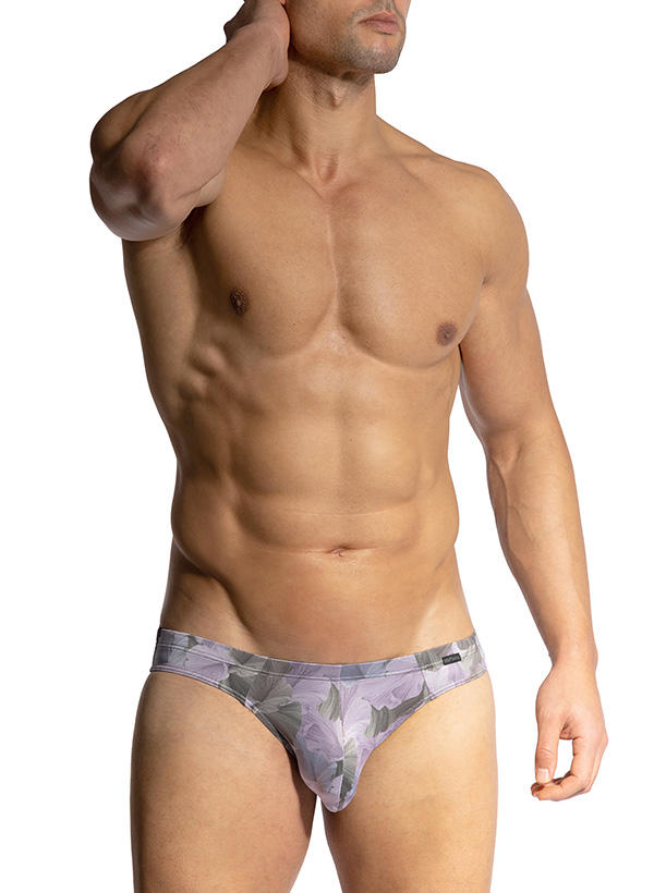 Olaf Benz, Slip, RED2402, Mikrofaser-Stretch, lila gemustert
