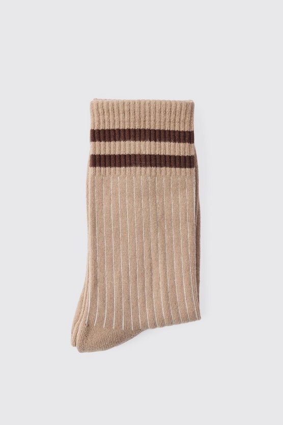 Gestreifte Socken in Waffeloptik