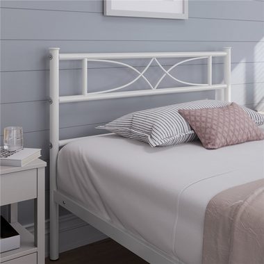Yaheetech Metallbett, Bettrahmen mit Kopfteil Gästebett mit Lattenrost für Schlafzimmer