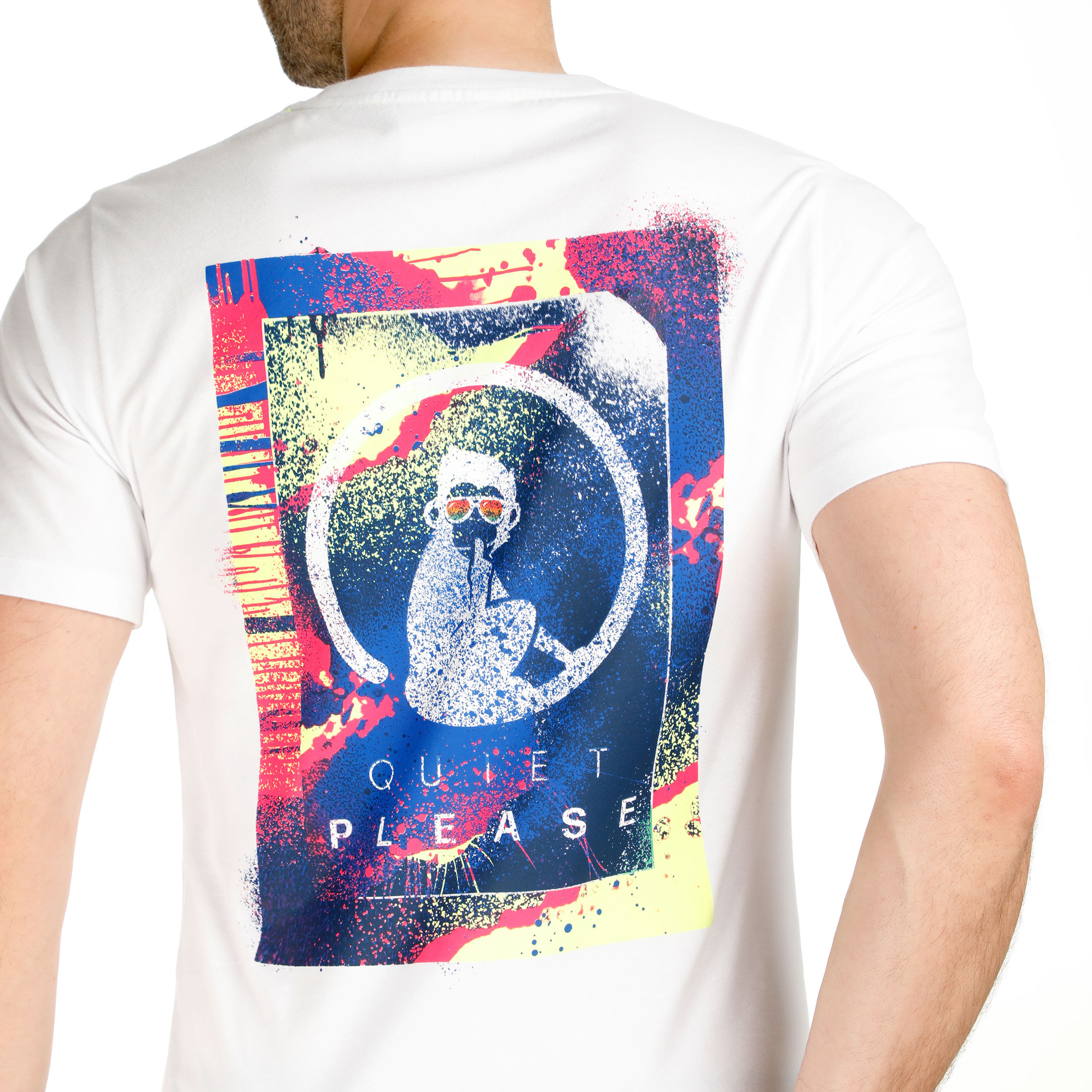 Flashy Backprint T-Shirt Herren - Weiß