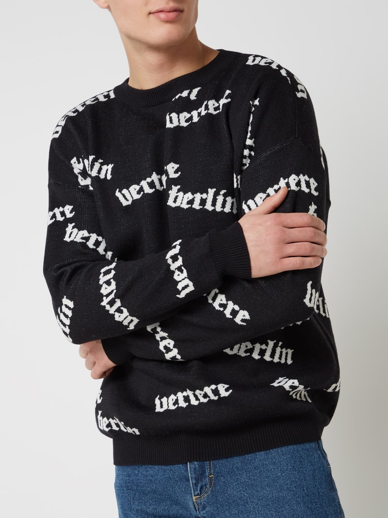 Pullover aus Wollmischung in schwarz