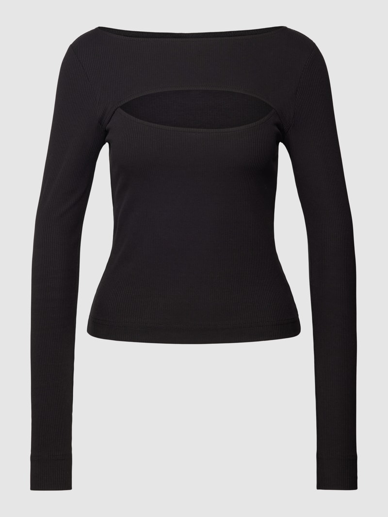 Longsleeve mit Cut Out in schwarz