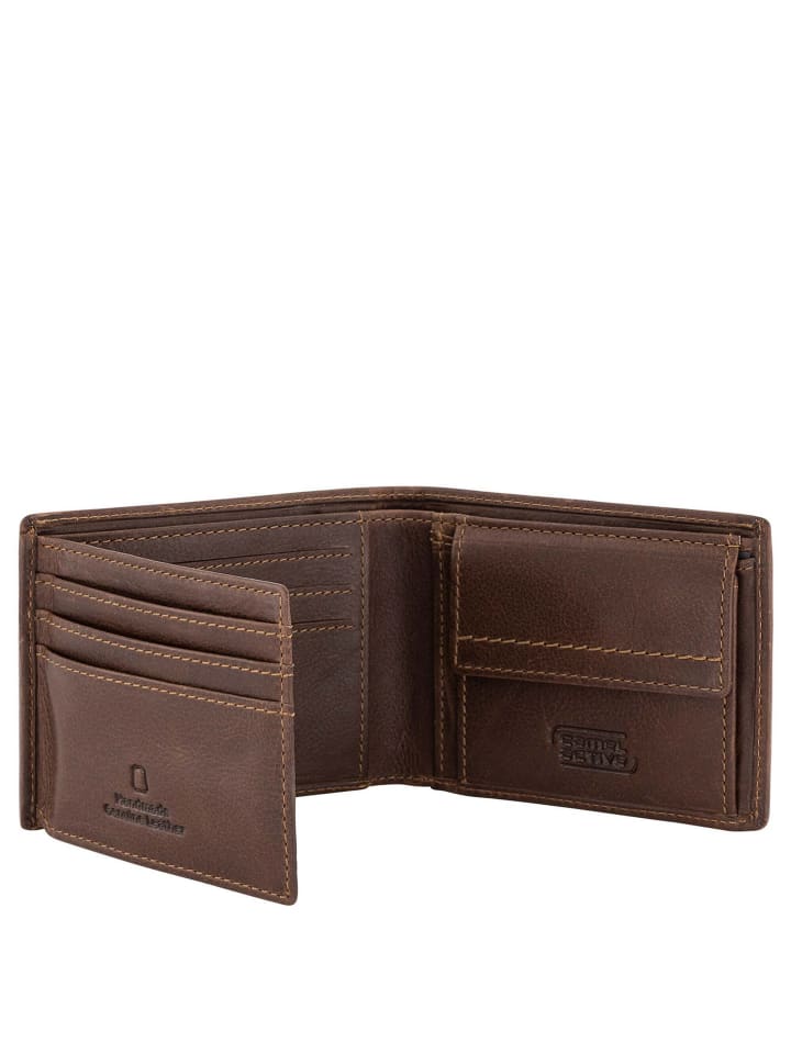 Camel Active Bilbao Jeans - Geldbörse 6cc 11 cm RFID (black) in cognac günstig kaufen onesize