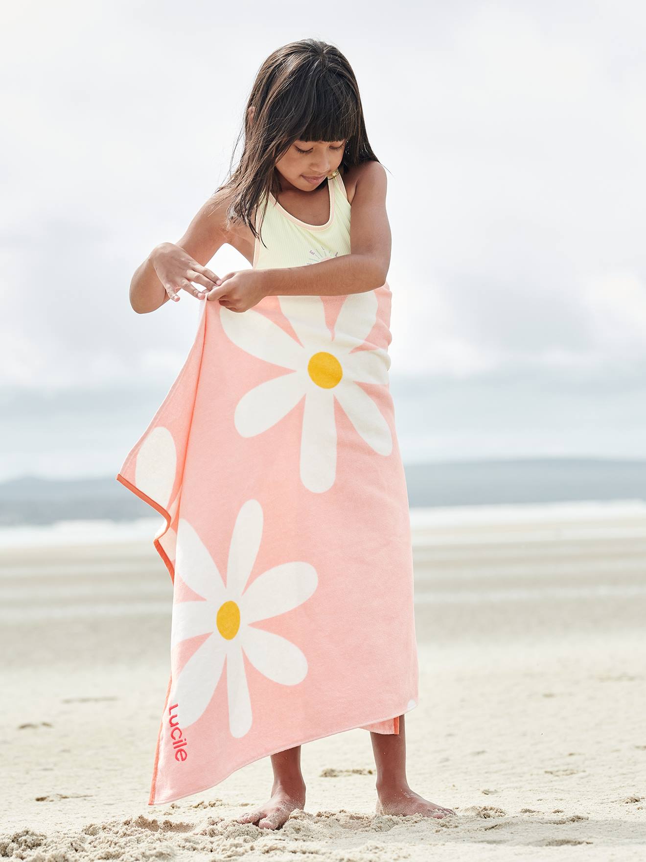 Serviette de plage / de bain POP personnalisable rose