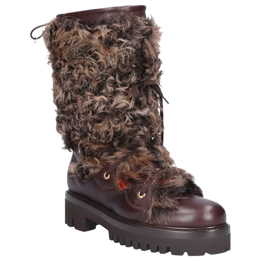 Truman's - Stiefel 9006 Kalbsleder Lammfell braun - braun
