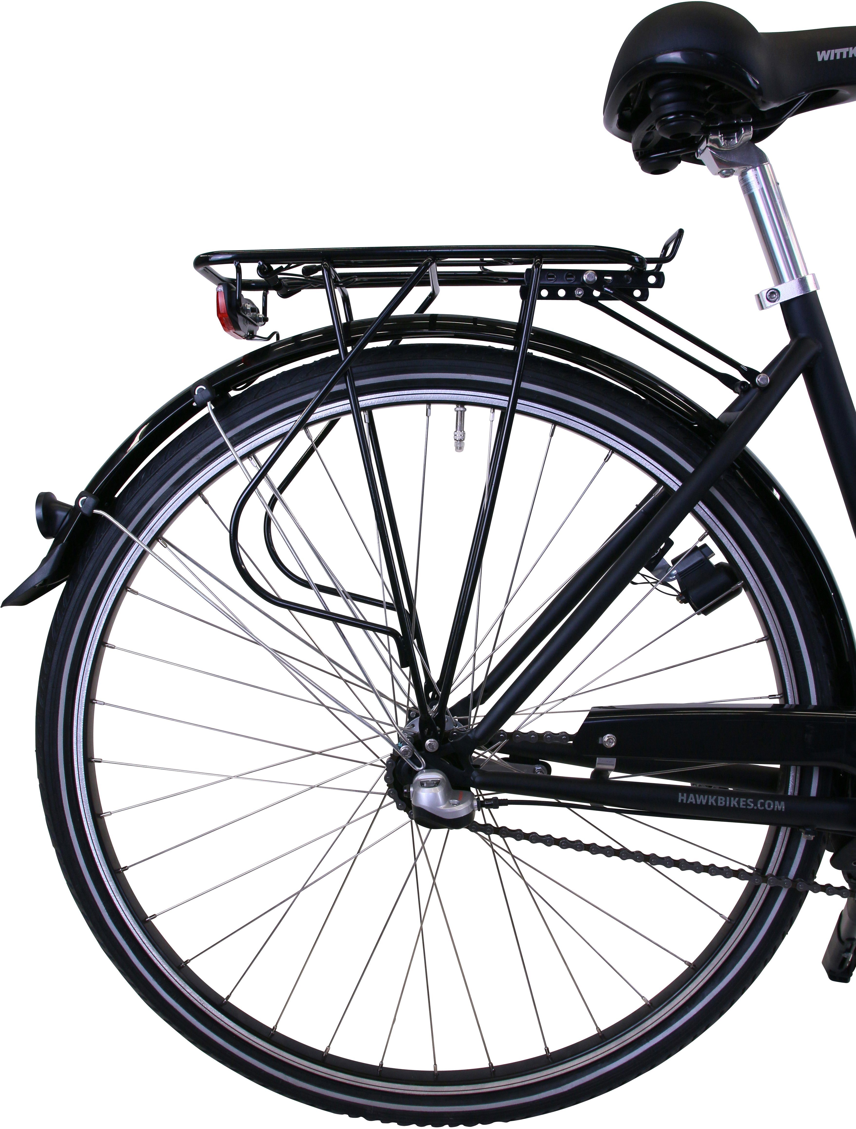 HAWK Bikes Cityrad HAWK City Wave Premium Black, 3 Gang Shimano Nexus Schaltwerk