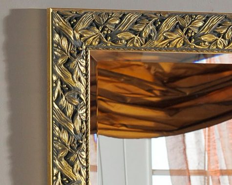 ASR Rahmendesign Wandspiegel Lissabon (klassisch, Blattgold), Größe außen: 78cm x 98cm x 4cm