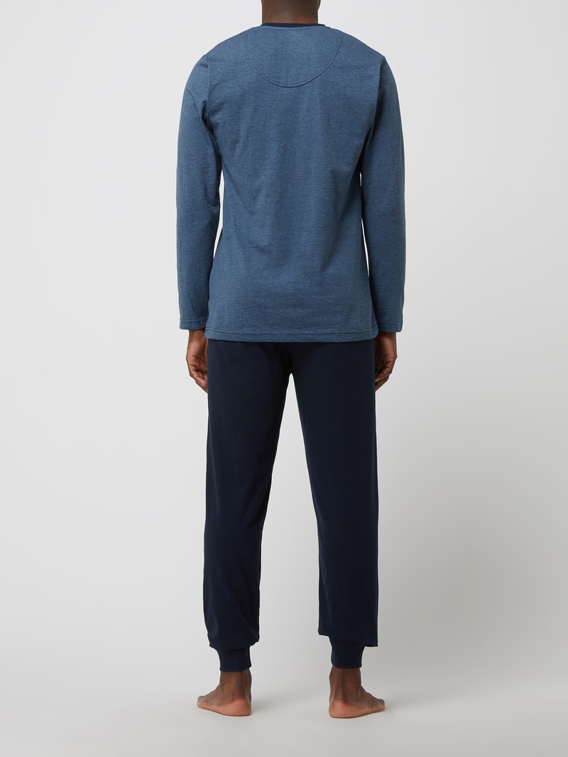 Pyjama aus Baumwollmischung in blau