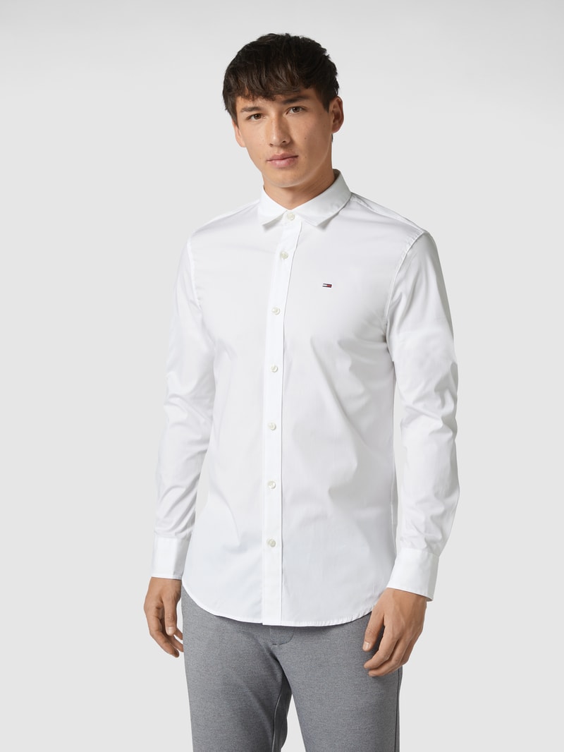 Slim Fit Freizeithemd mit Stretch-Anteil in weiß