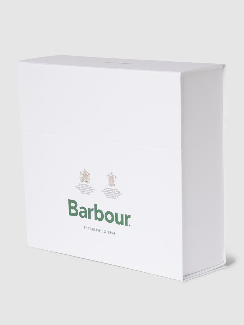 Set aus Beanie und Schal mit Geschenkbox in marineblau