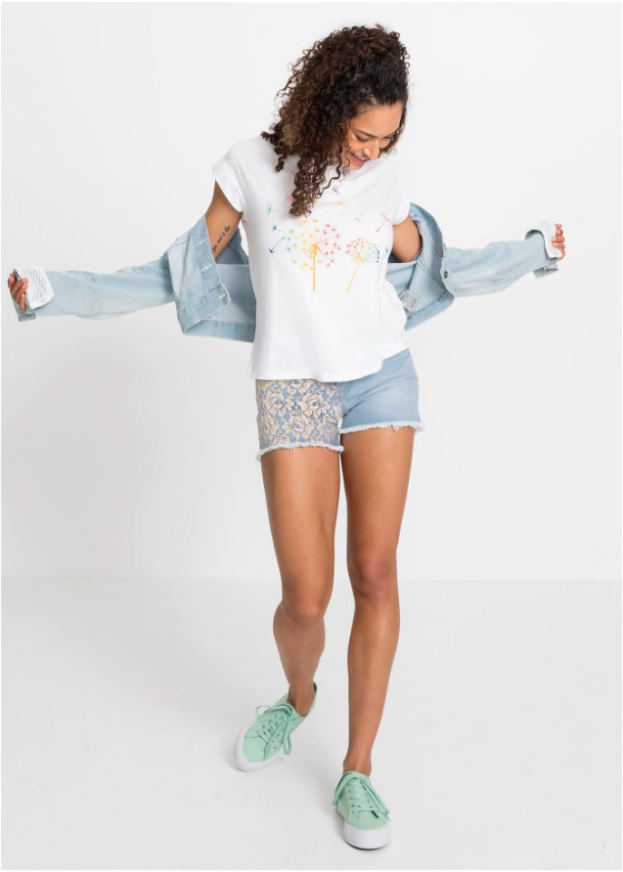T-Shirt mit floralem Print