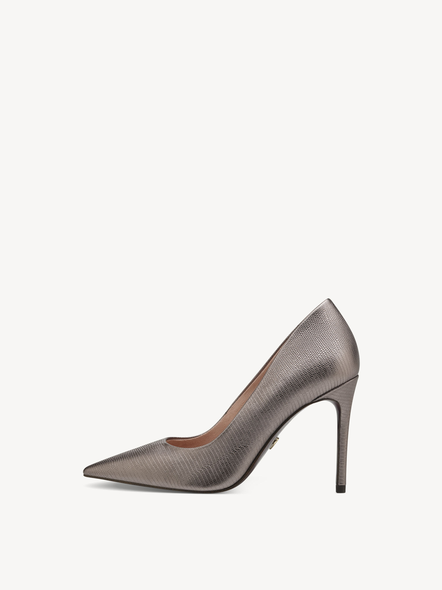 Escarpin en cuir - métallique