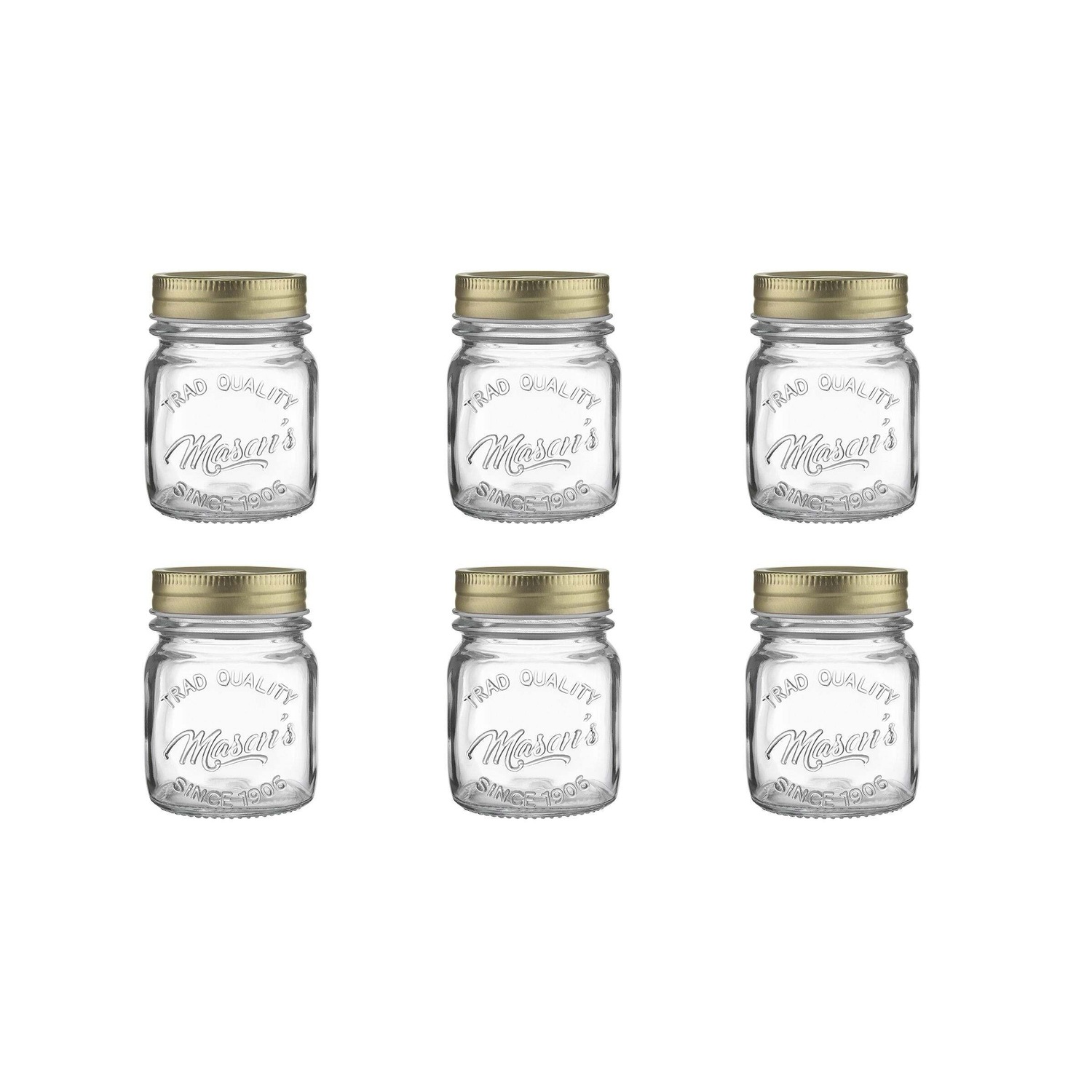 MASON'S 6x Aufbewahrungsgläser 150ml