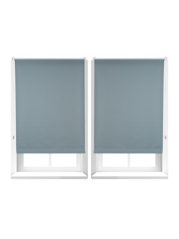 relaxdays 2x Verdunkelungsrollo in Grau - (B)80 x (H)160 cm günstig kaufen onesize