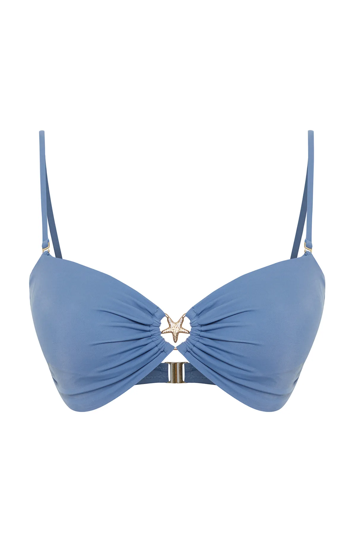 Trendyol Collection  Blaues trägerloses Accessoire-Bikinioberteil TBESS24BU00150