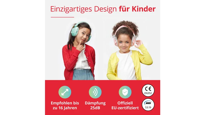 ALPINE Gehörschutz MUFFY KIDS rosa