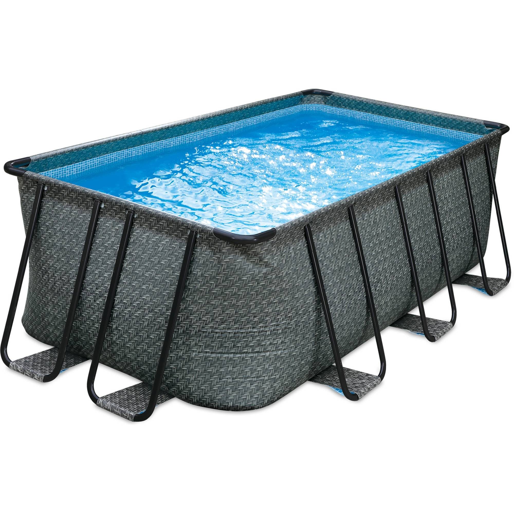 Planet Pool Framepool Polygroup Summer Waves Elite Rechteck Frame Pool S (Beckenset), Sicherheitsleiter