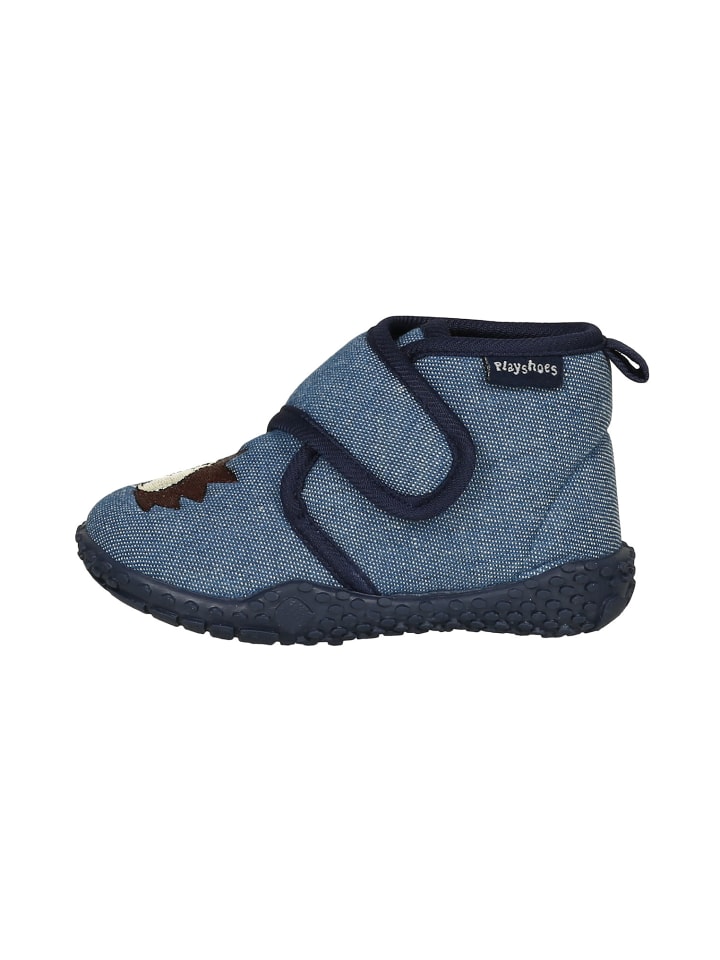Playshoes Hausschuh Igel in Jeansblau günstig kaufen