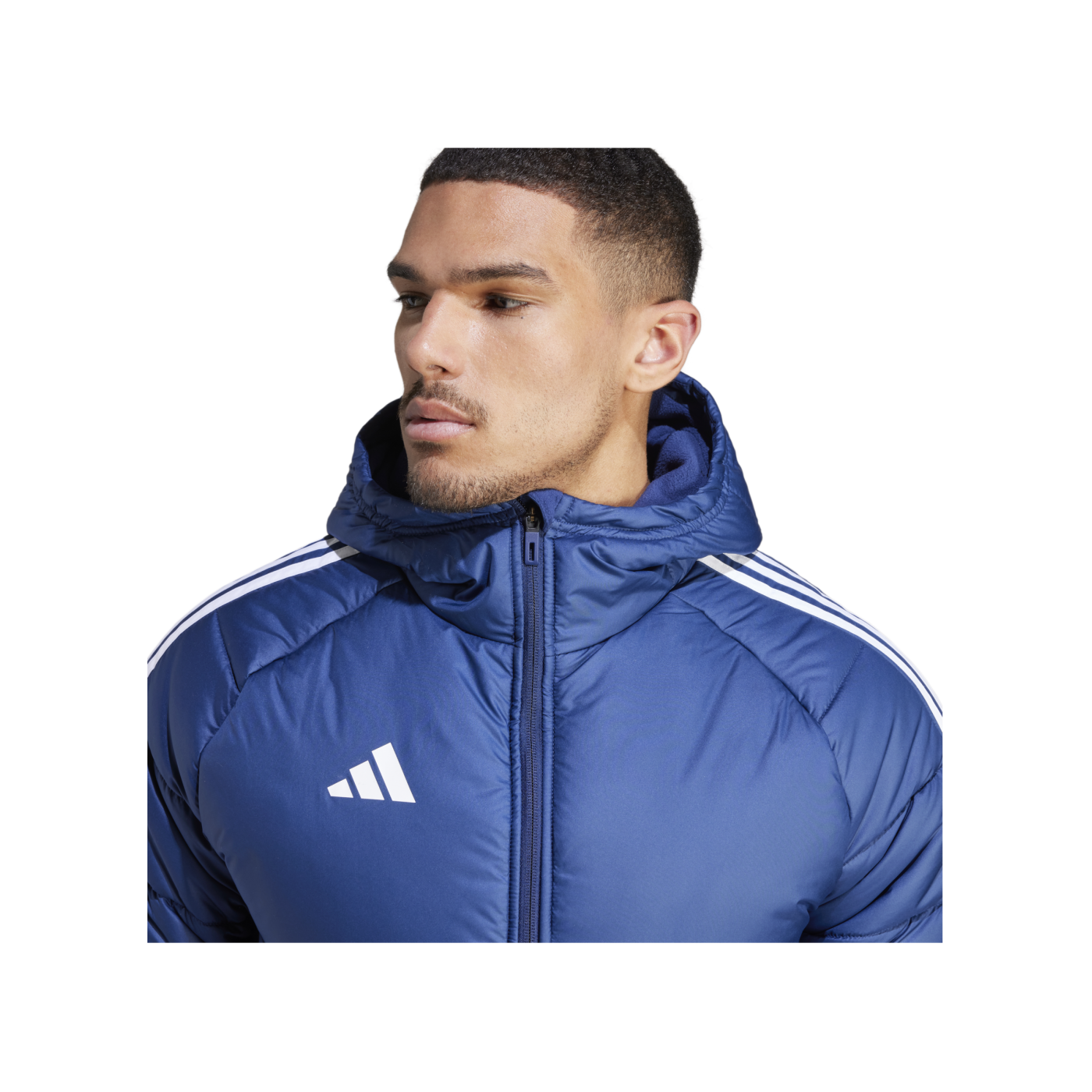 adidas Tiro 24 Long Coachjacke Blau Weiss