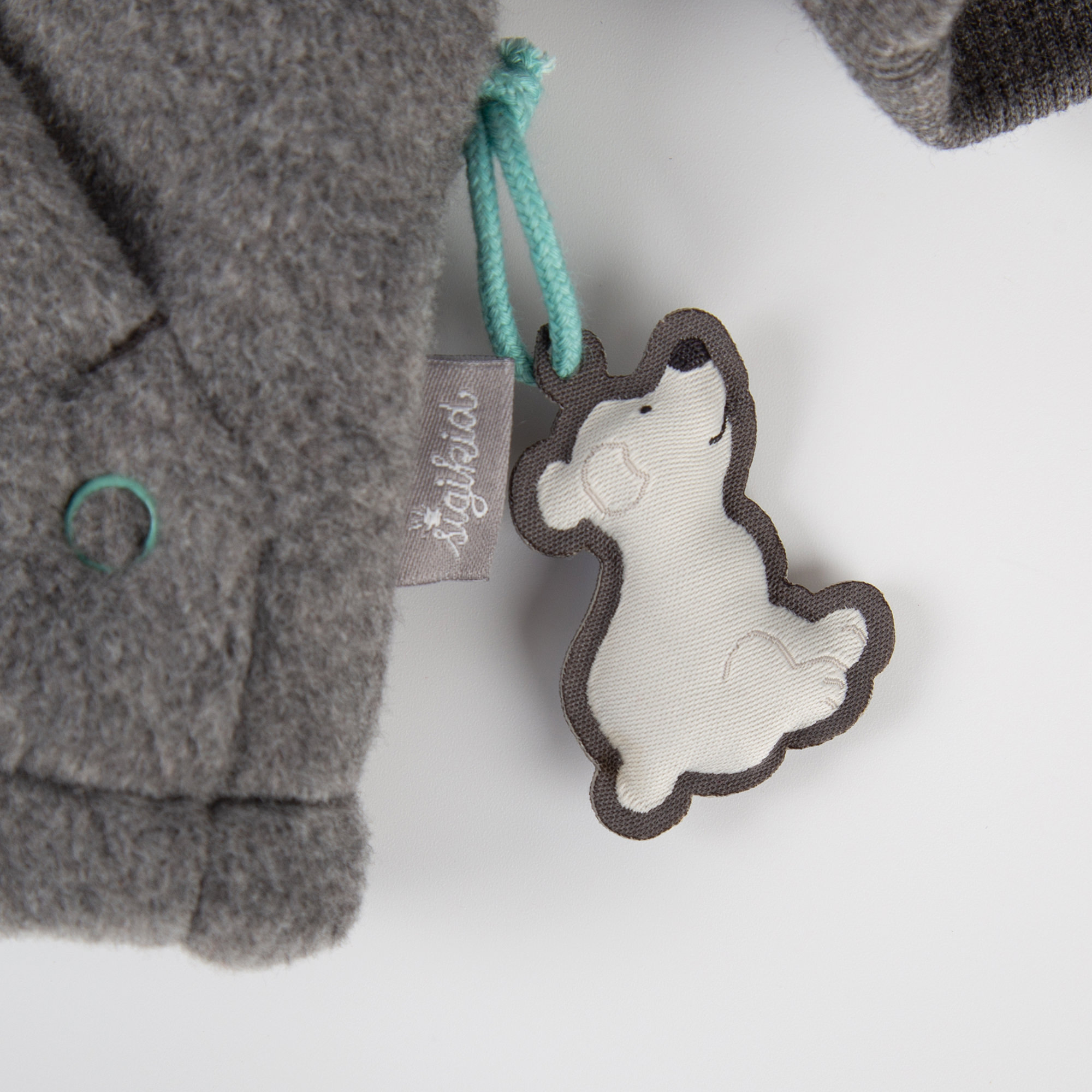 Baby Fleecejacke Eisbär, grau