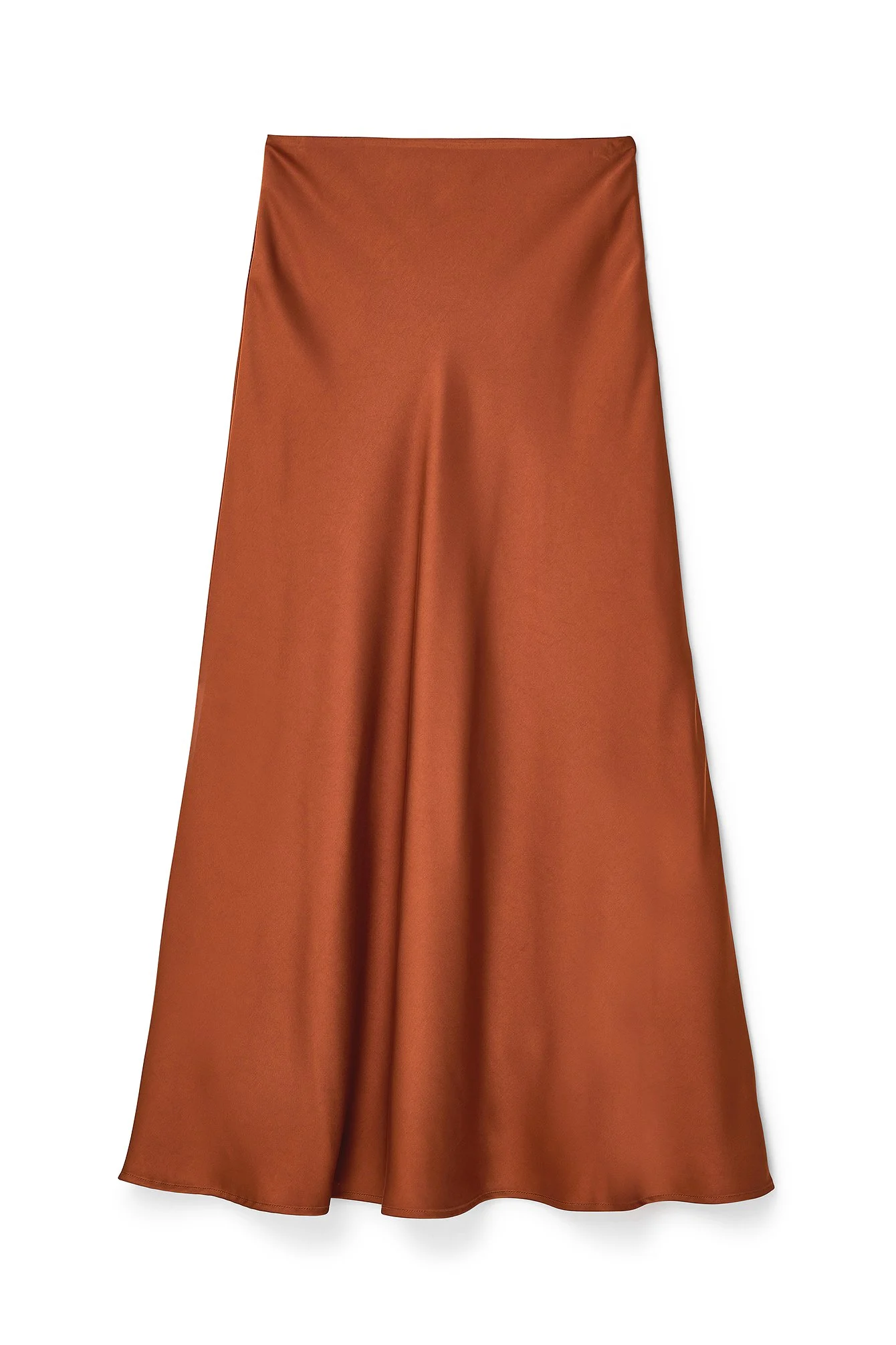 Maxi Mid Waist Satin Skirt