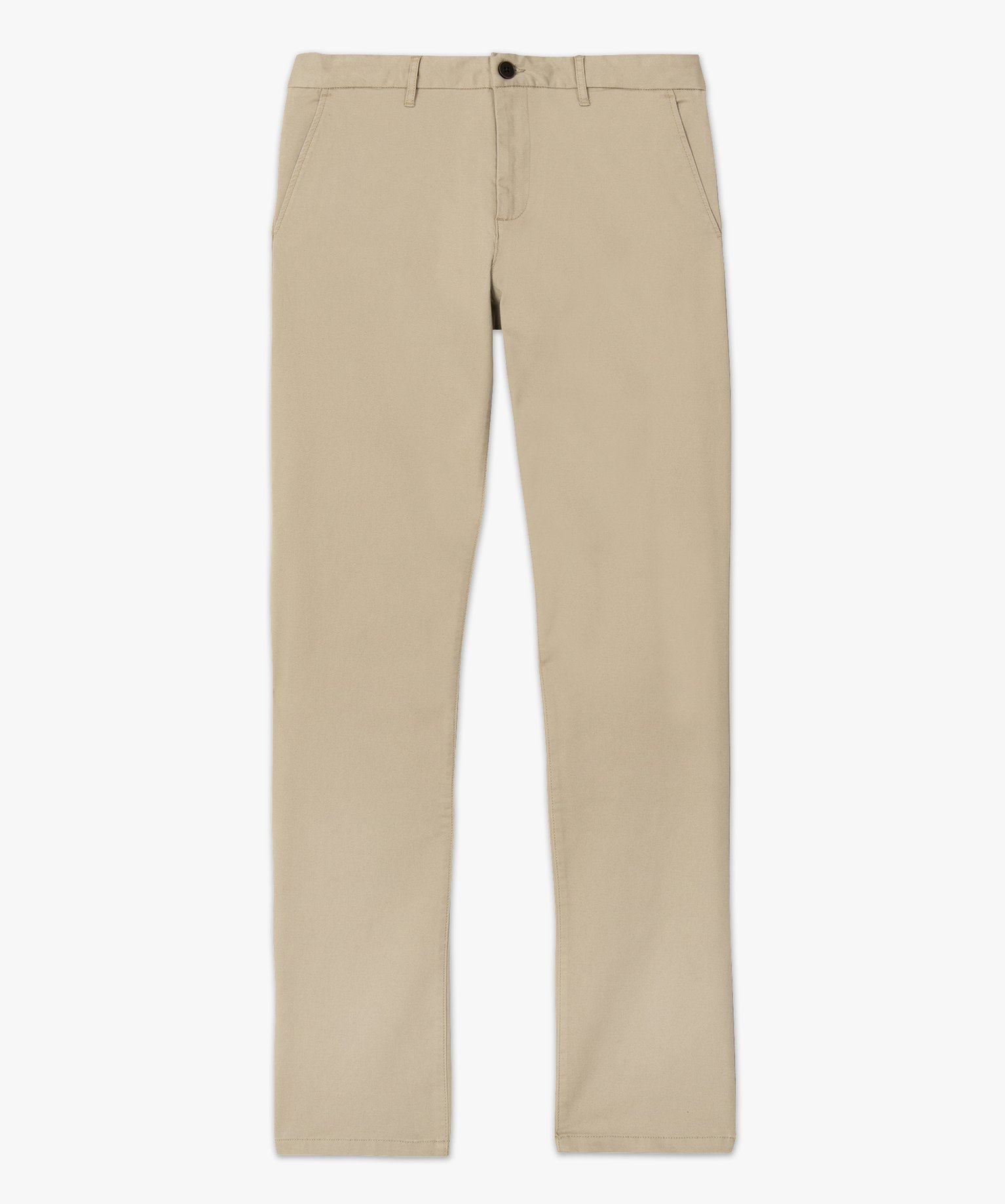 Pantalon chino en coton stretch homme beige | GEMO