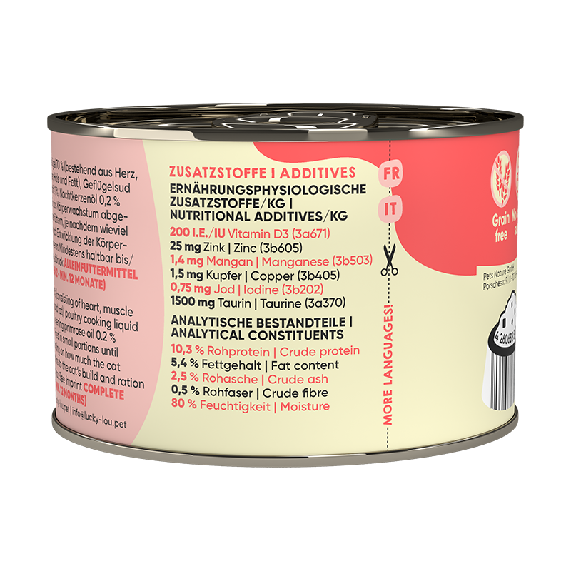 Lucky Lou Nassfutter Lucky Lou Kitten Geflügel 6x200g