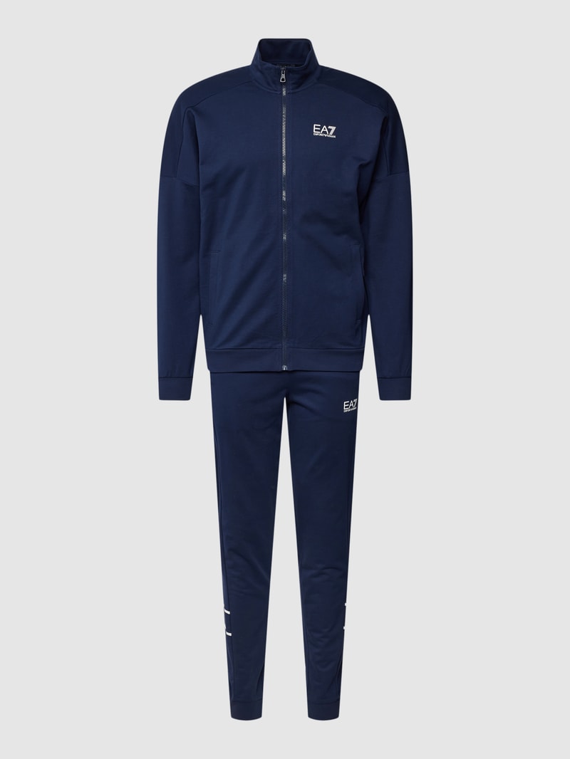Trainingsanzug mit Logo-Print in marineblau