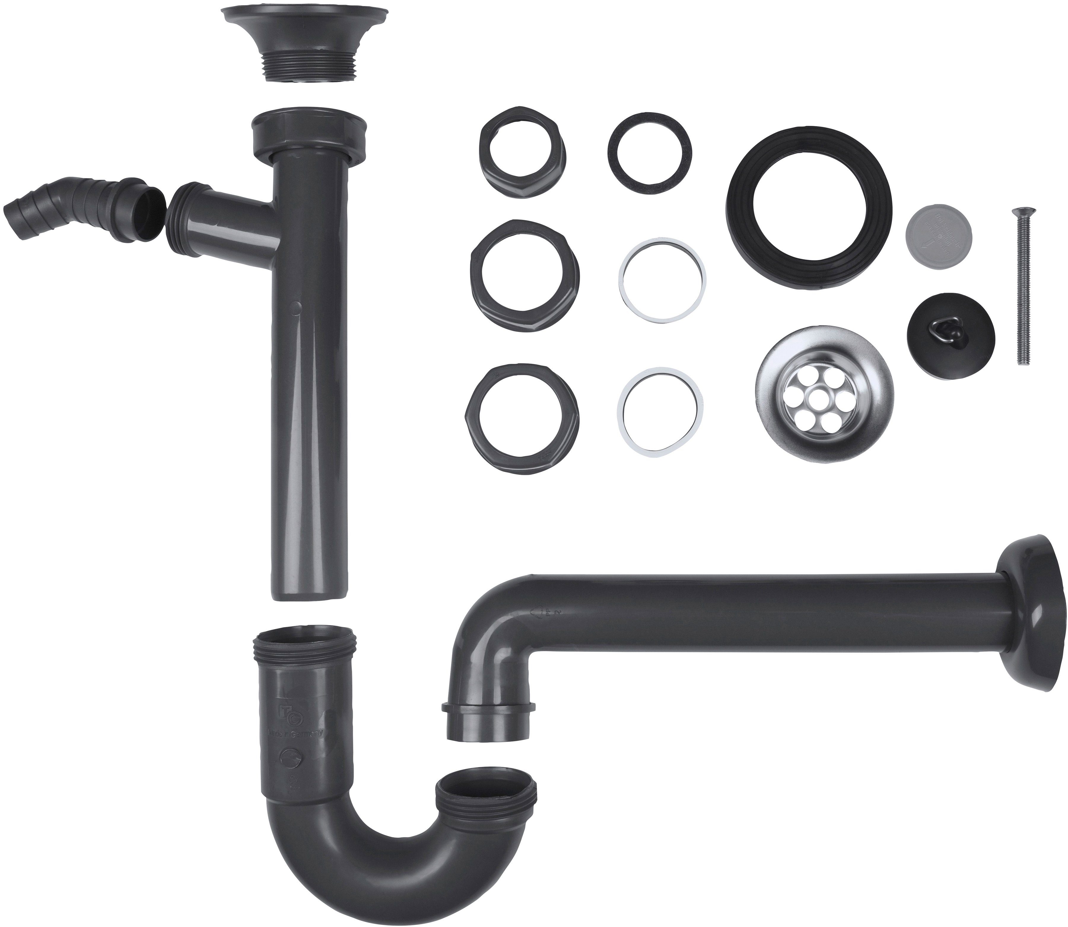 CORNAT Siphon REZYKLAT Waschbecken-Geruchsverschluss, aus Recycling Kunststoff