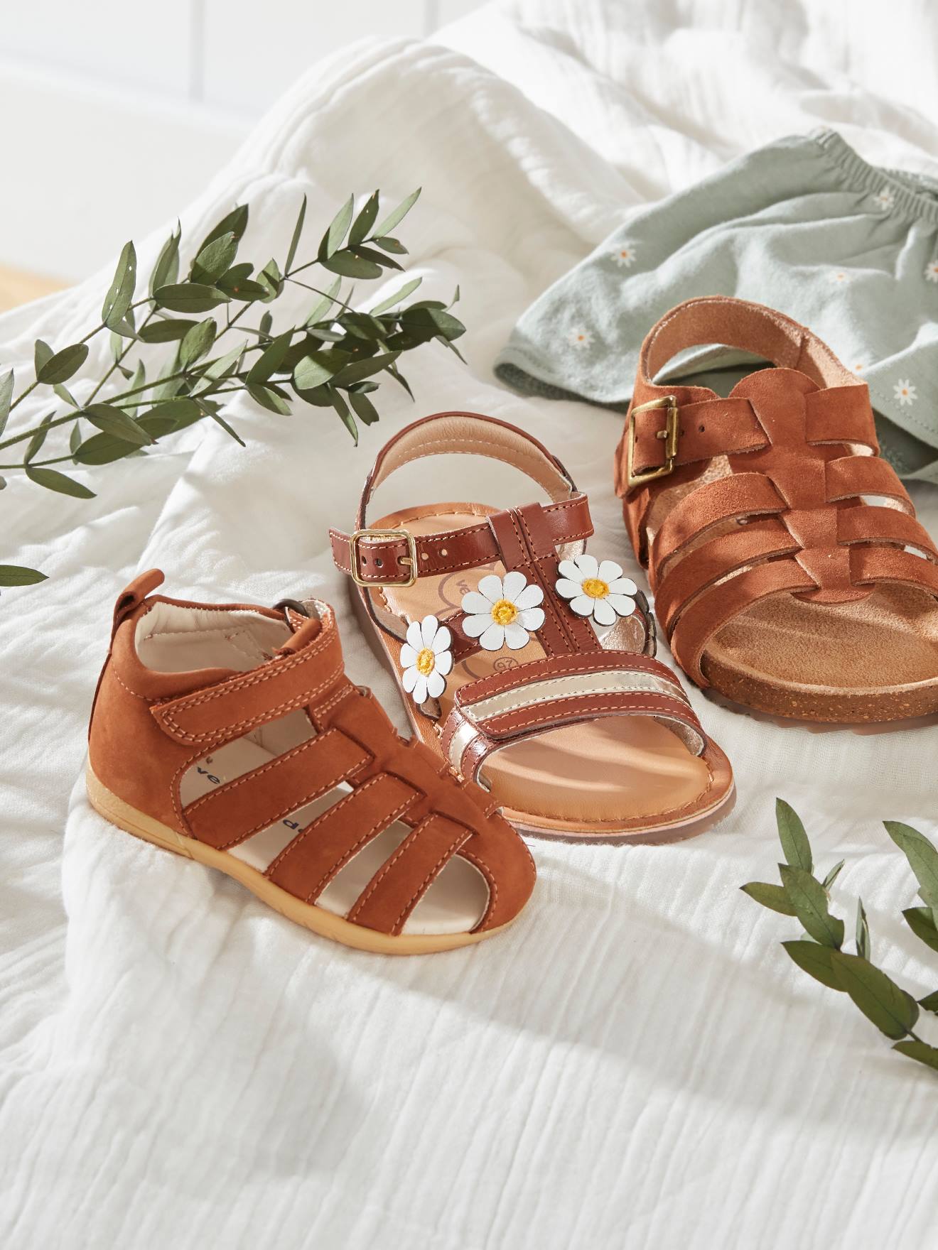 Vertbaudet Jungen Baby Lauflern-Sandalen - braun
