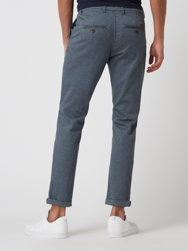 Slim Fit Chino mit Stretch-Anteil Modell 'Marco' in dunkelblau