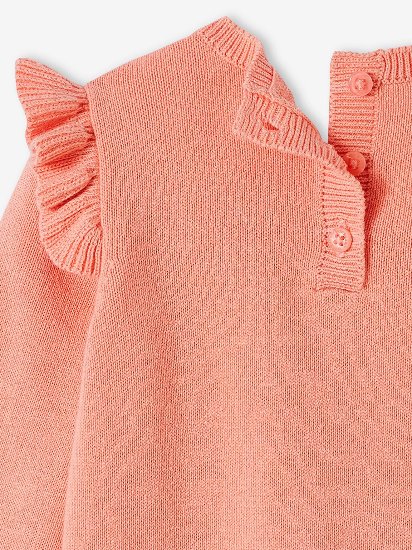 Vertbaudet Baby Pullover mit Volants - marine gestreift
