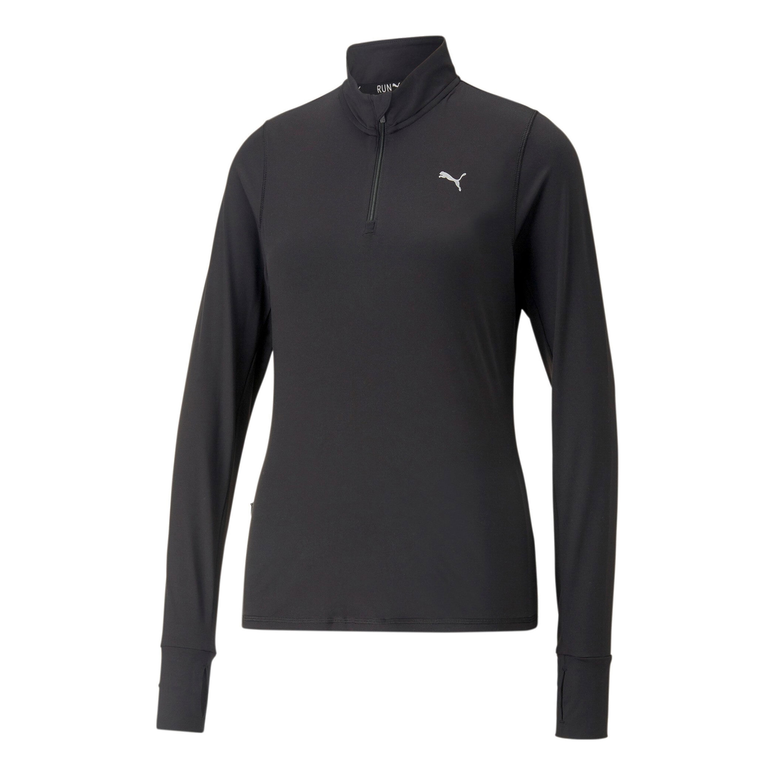 Run Favorite 1/4 Zip Lauftop Damen - Schwarz