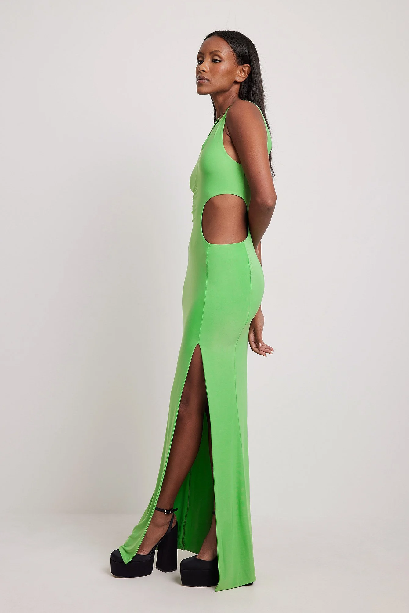 Cut out Maxikleid mit hohem Schlitz